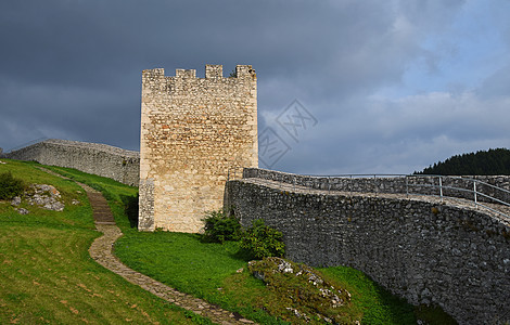 斯洛伐克Spisskyhrad塔或Spis城堡图片