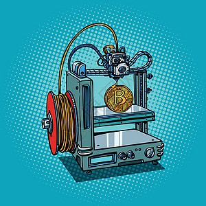 制造比特币加密货币的3D打印机图片