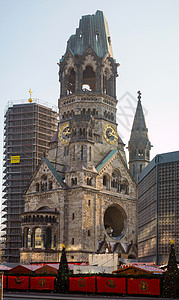 柏林的纪念教堂教会天空旅游纪念碑建筑景观纪念馆历史旅行城市图片