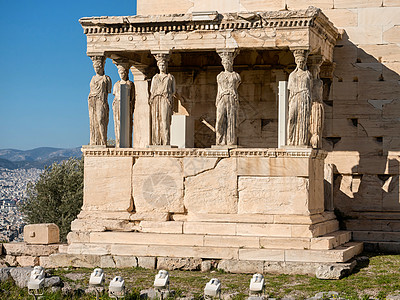 亚克洛波利斯与迦勒雅特人合著的埃雷希姆大理石蓝色旅游寺庙神殿古城白色神话文化天空图片