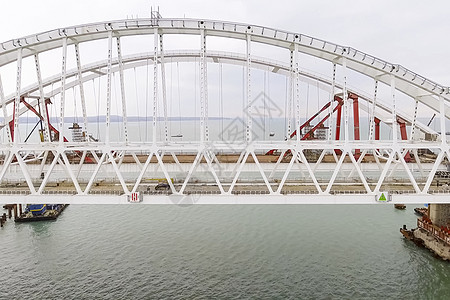 桥梁的建造 两岸铁路汽车大桥建设工程设施运输勘探职位剪辑制裁柱子石油起重机天空项目图片