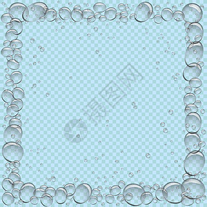 水泡泡沫方框架透明图片