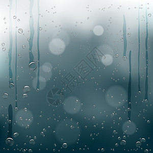 窗户雨雨水滴流下博克设计图片