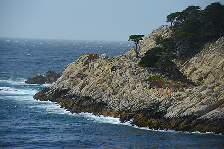 内地海岸海滩海岸线海洋岩石支撑蓝色风景旅游天空波浪图片