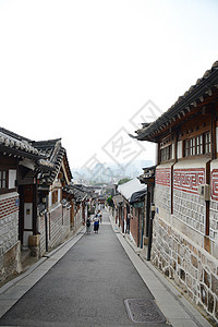 朝鲜老城旅行地标古董文化历史房子历史性建筑学旅游游客图片