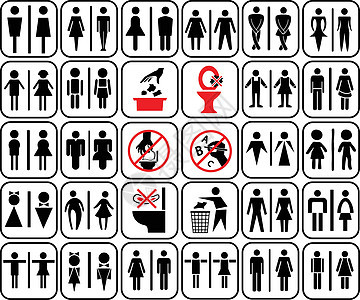 厕所标志-02-blac图片