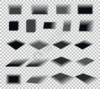 在透明背景上隔离软边缘的盒子和纸影 空方形阴影-产品设计元素 它制作图案矢量图片
