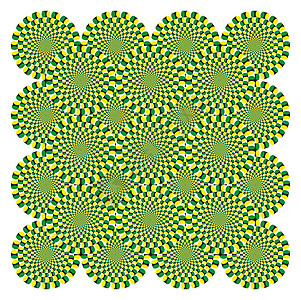 矢量光学错觉旋转周期背景插图创造力圆圈绿色螺旋同心蜂窝艺术催眠黑色图片