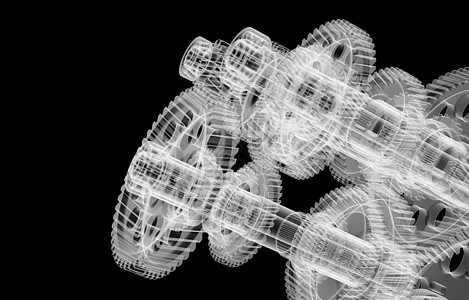 齿轮轴和轴承  X光片计时器手表链轮3d小时历史时间模拟科学机械图片