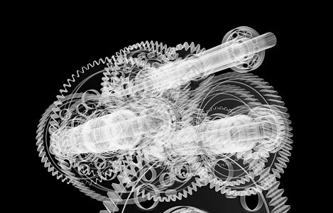齿轮轴和轴承  X光片链轮时间车轮历史3d手表模拟科学空气计时器图片