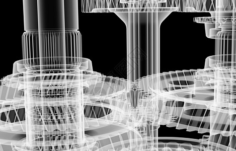 齿轮轴和轴承  X光片空气3d科学发条计时器历史模拟手表时间车轮图片