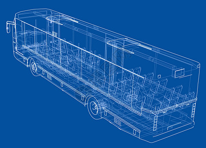 概念城市公交车  3 的矢量渲染民众游客插图学校旅行驾驶绘画机器公共汽车蓝图图片
