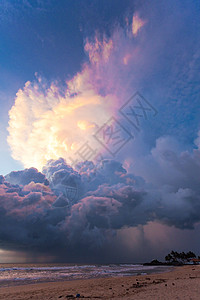 斯里兰卡阿洪卡拉海滩-B上方的巨型蘑菇云图片
