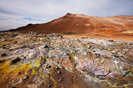 冰岛地热区发泄火山力量泥浆池蒸汽气候裂缝场地地震气体图片