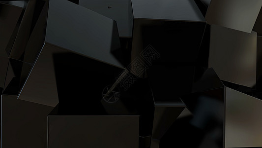 抽象的黑色立方体背景 数码背景技术盒子渲染动画片马赛克海浪商业运动创造力网格图片