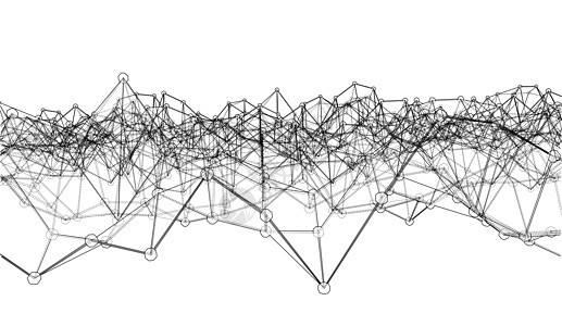 创意社交网络  3 的矢量渲染蓝图三角形格子节点艺术技术生物学电脑插图原子图片