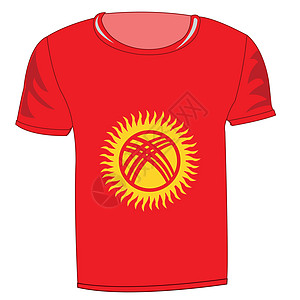 Kirgiziya号T恤衫旗图片
