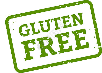 Gluten 自由印戳符号白背景图片