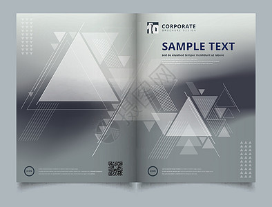 小册子抽象模糊背景与几何三角形 c杂志广告标题打印通讯推介会报告六边形目录横幅图片