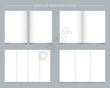 白色背景上的小册子模板空白页集图片