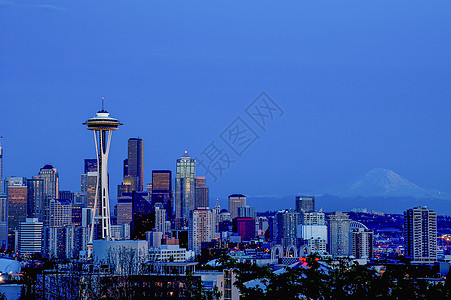 西雅图天线风景景观港口摩天大楼天际城市图片