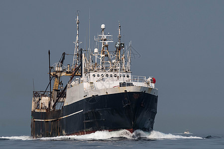 工厂拖网手在Piget Sound上运行血管拖拉机渔业商业钓鱼海洋渔船船队商船航海图片