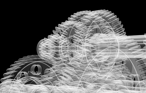 齿轮轴和轴承  X光片发条模拟科学计时器链轮空气小时手表历史3d图片
