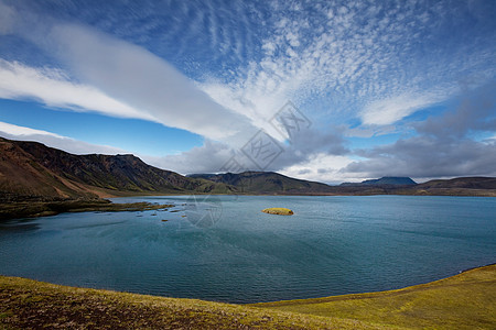 冰岛湖湖地热远足旅游娱乐场地高地陨石火山口火山天空图片