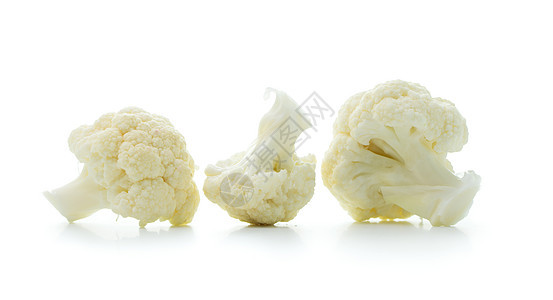 白背景孤立的菜花卷心菜营养饮食农业健康杂货植物食物白色蔬菜营养素图片