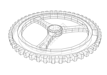 齿轮草图 韦克托渲染机械工业团队框架3d机器牙齿技术建造图片