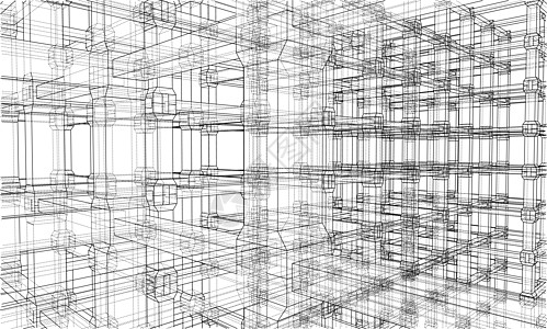 抽象的体系结构 韦克托城市几何学建筑学建筑绘画项目摩天大楼网格工地建造图片