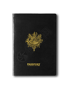白色背景的护照被孤立图片