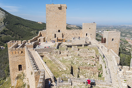 圣卡塔琳娜城堡内地 西班牙Jaen旅行壁垒历史性堡垒历史旅游遗产石头建筑地标图片