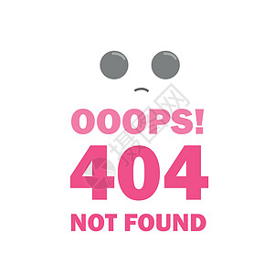 404 错误页面未找到图释它制作图案矢量黄色网页卡通片创造力失败打印艺术贴纸按钮表情图片