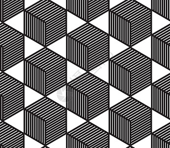 矢量抽象重复古典背景在黑色和 whi几何学窗饰条纹墙纸风格平铺包装样本装饰插图图片