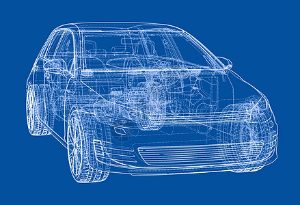 汽车素描 韦克托框架数字化蓝图陈列室保险杠运输技术驾驶车辆插图图片