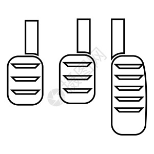 Pedal 图标黑颜色插图平板样式简单图像交通黑色运输制动速度车辆控制离合器加速器踏板图片