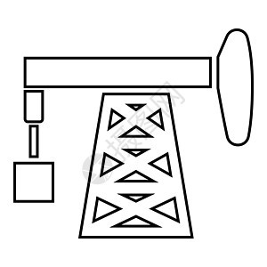 石油泵图标黑色插图平面样式简单图像炼油厂燃料气体钻头矿业技术活力机器钻孔萃取图片