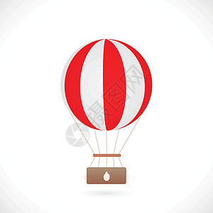 热空气气球插图古董飞艇漂浮冒险篮子乐趣卡通片横幅卡片空气图片