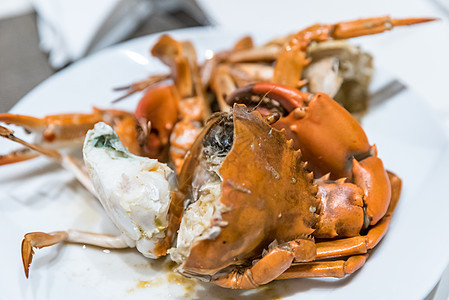 蒸汽螃蟹餐厅国王爪子零售午餐市场海洋奢华美食食物图片