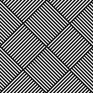 矢量抽象几何无缝模式 用黑白交叉直线织造纺织面料 在对角线排列中检查背景纹理条纹网格菱形织物团体纺织品墙纸建造领带木地板图片
