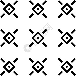 在对角线排列的抽象菱形无缝模式 复古设计矢量背景 孤立在白色背景上的黑色饰品风格钥匙装饰墙纸几何平铺装饰品几何学插图织物图片
