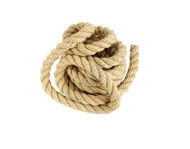 天然绳索不能代替合成绳索材料游艇电缆线圈棕色白色航海环形安全曲线图片