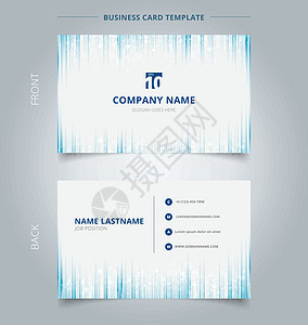 创意名片和名牌模板 蓝色垂直胶卷图片