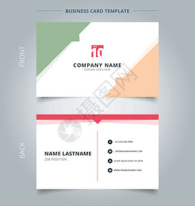 创意名片和名片模板几何 triangl绿色线条三角形插图网络广告商业公司横幅创造力图片