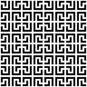 抽象的无缝图案背景 孤立在白色背景上的黑色几何设计元素的迷宫 它制作图案矢量纺织品包装打印插图创造力马赛克艺术几何学绘画装饰图片