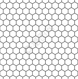 无缝六角背景蜂窝黑色艺术几何学包装网格装饰栅栏白色风格图片