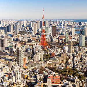 日本东京东京塔景观天际旅游观景台地标城市景点全景摩天大楼旅行图片