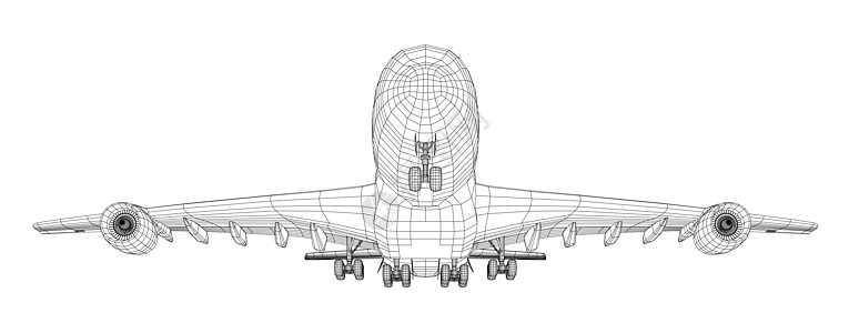 客机  3d 它制作图案飞机翅膀旅行喷射技术航班航空蓝图乘客速度图片