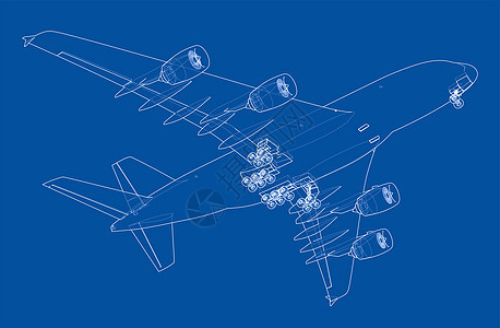 客机  3d 它制作图案蓝图航班空气飞机运输航空乘客翅膀技术旅行图片